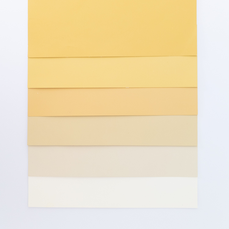 A photo of toning yellow paint shades