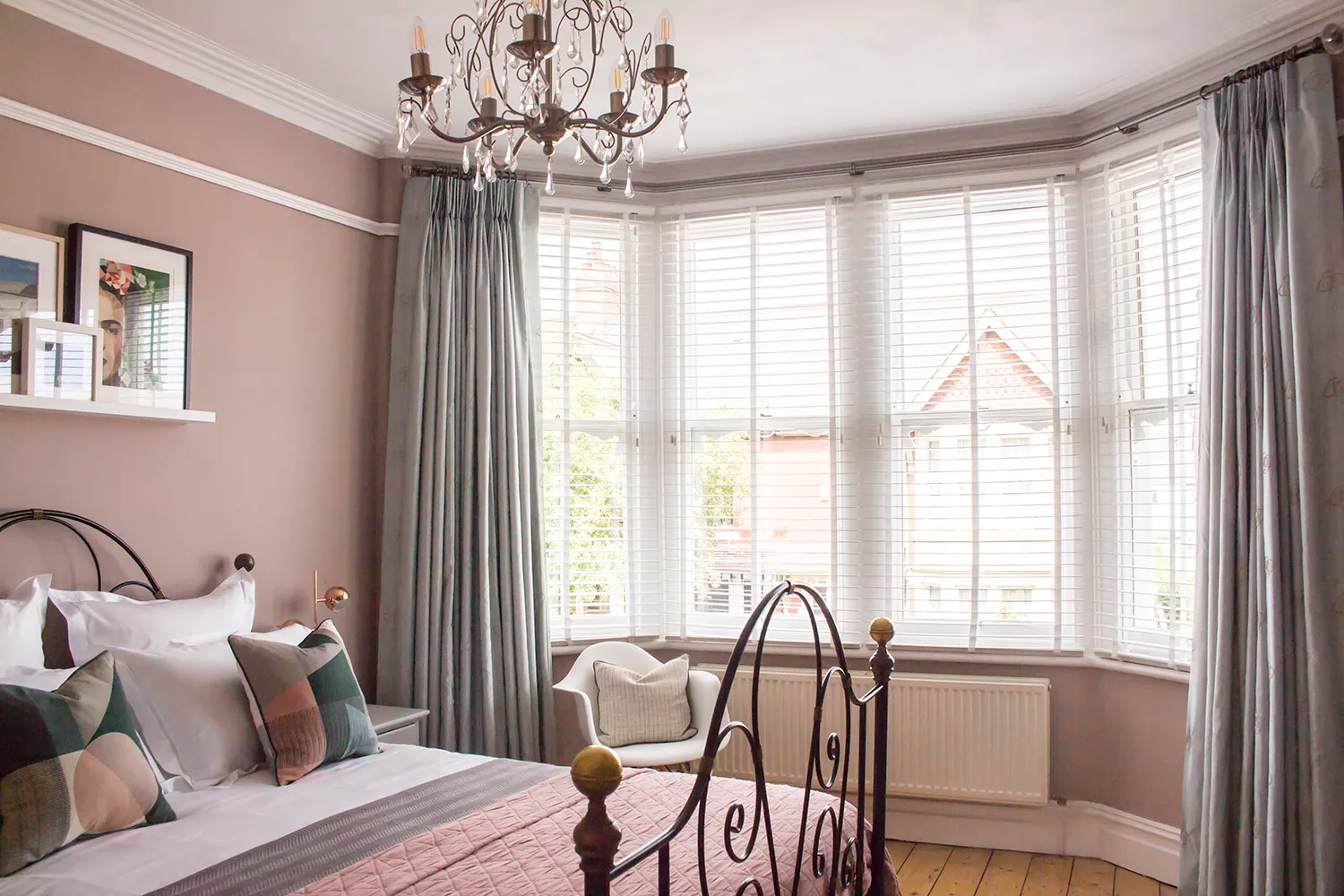 Before and After: New Bay Window with Built-In Blinds