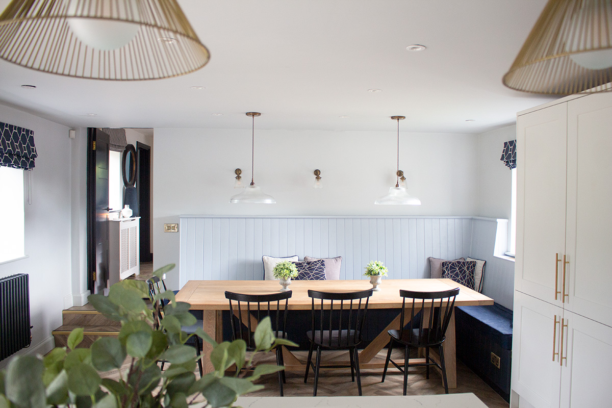 A photo of the same kitchen  when the work was complete.