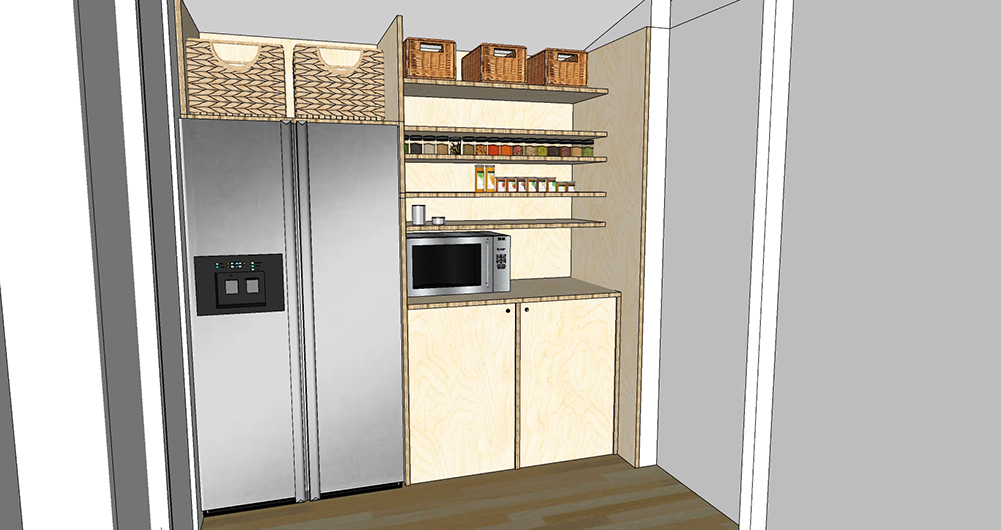 My design for the pantry storage