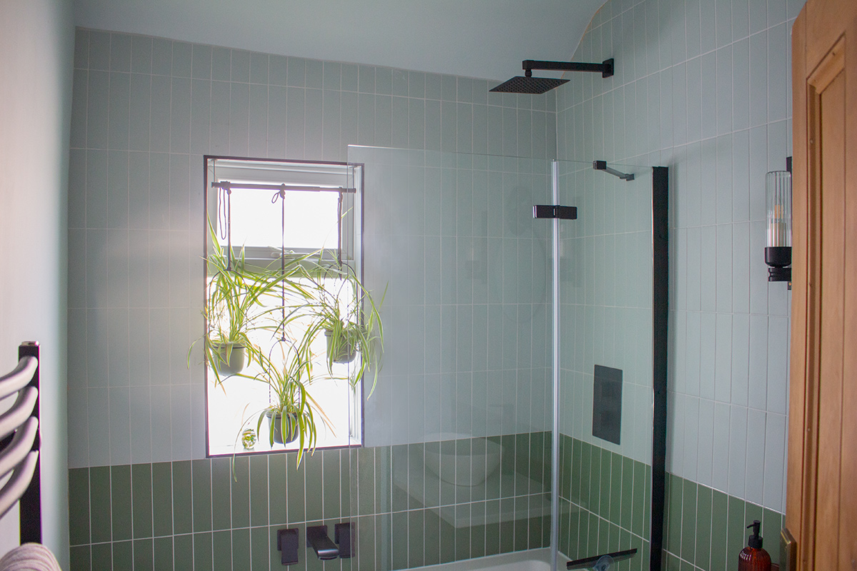 A photo of the new bathroom after renovation.