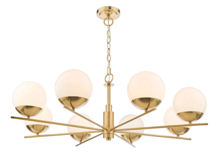 A photo of the Bombazine chandelier from DAR Lighting.