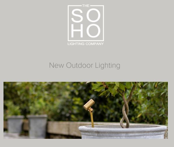 A photo of one of the new lights from the Soho Lighting outdoor collection