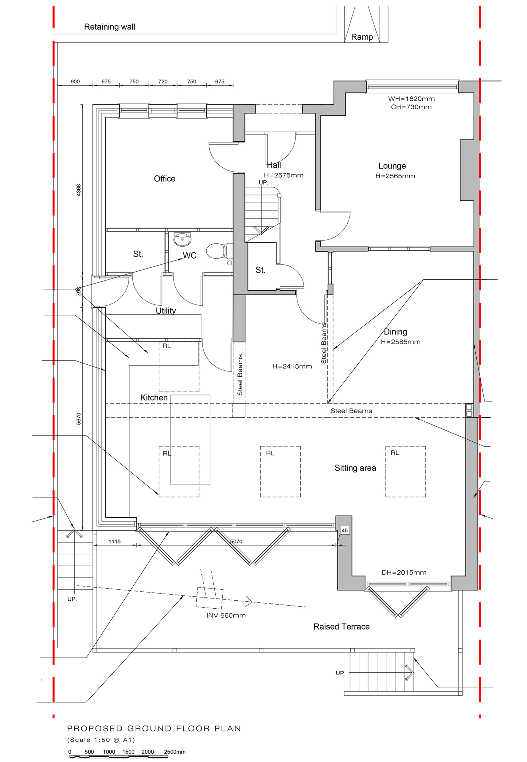 An architects floor plan of a hose