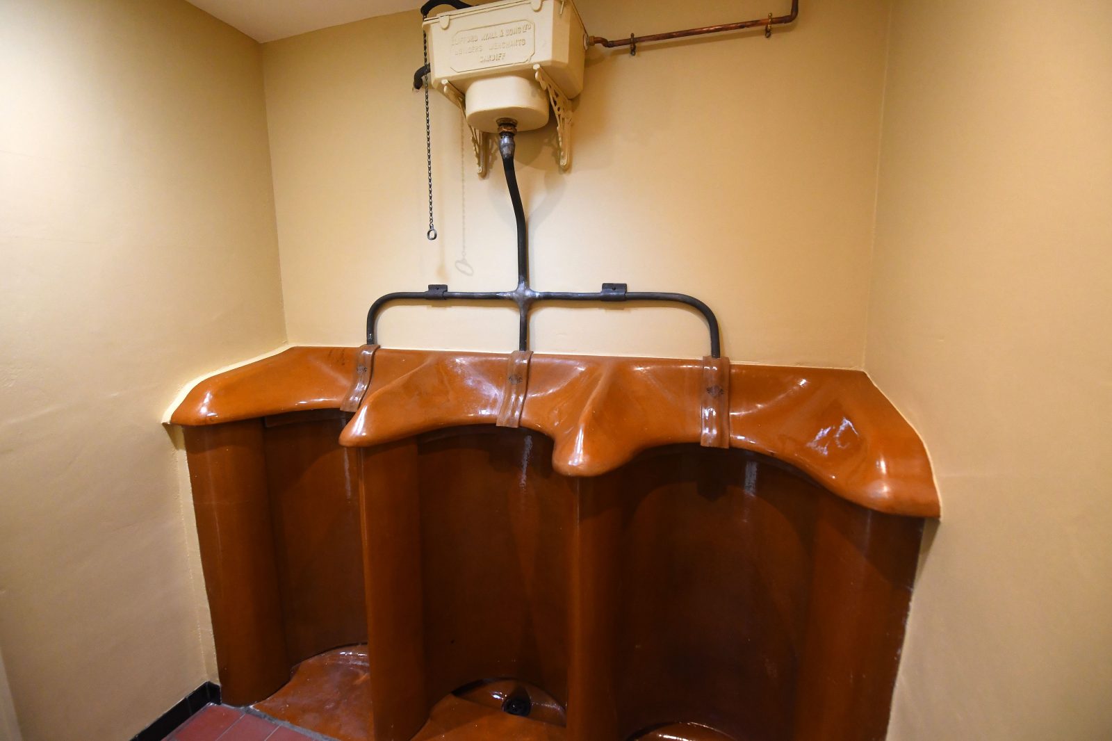 Brown vintage urinals 