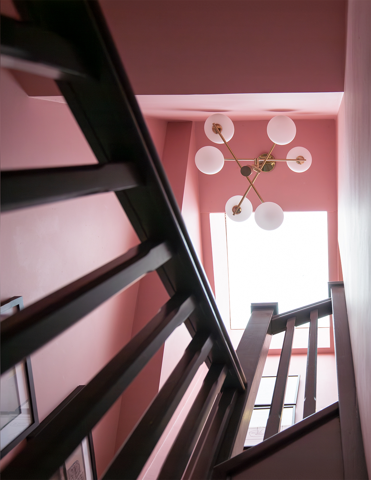 A skylight above a stairwell