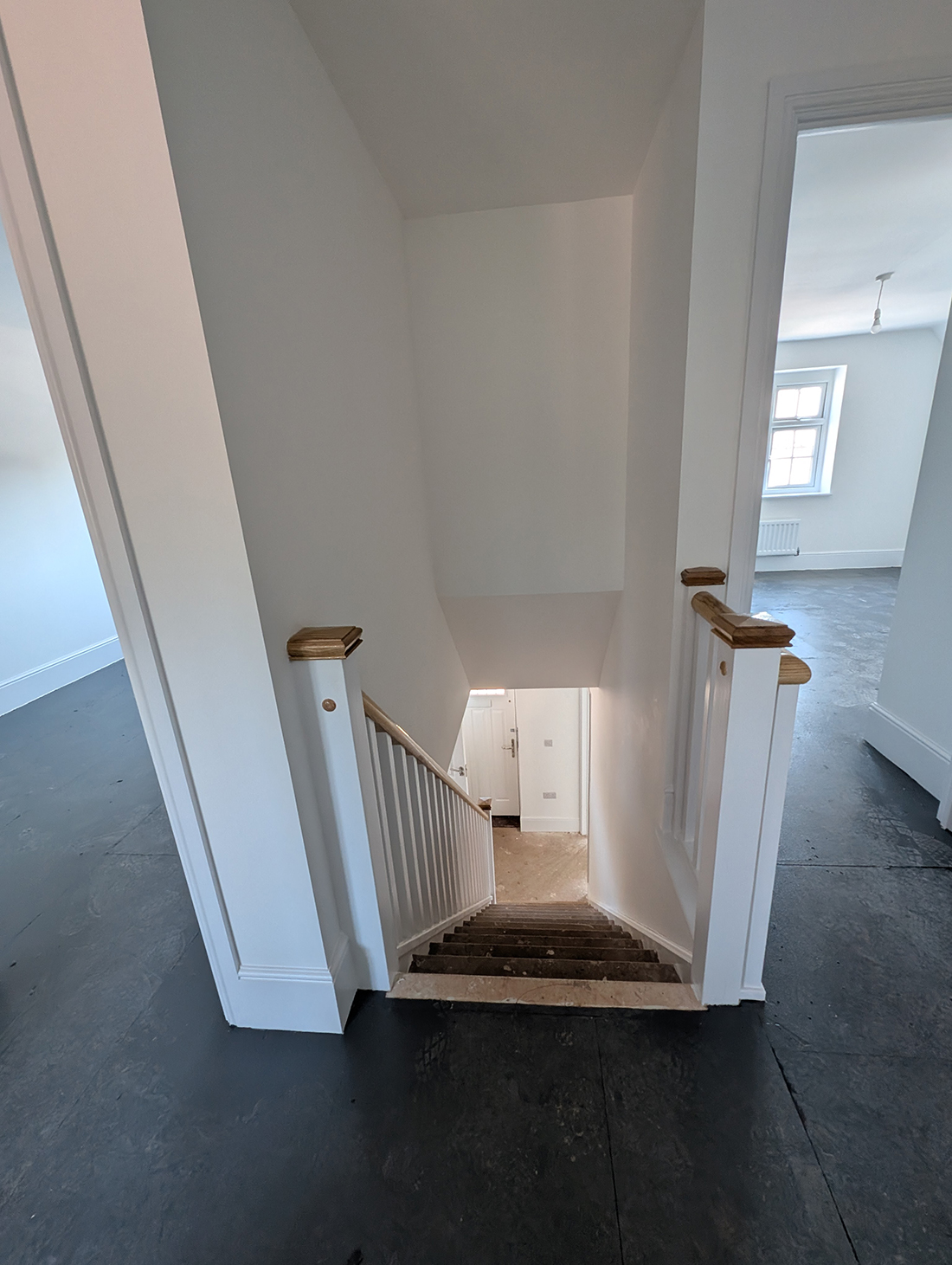 A new build home with white walls