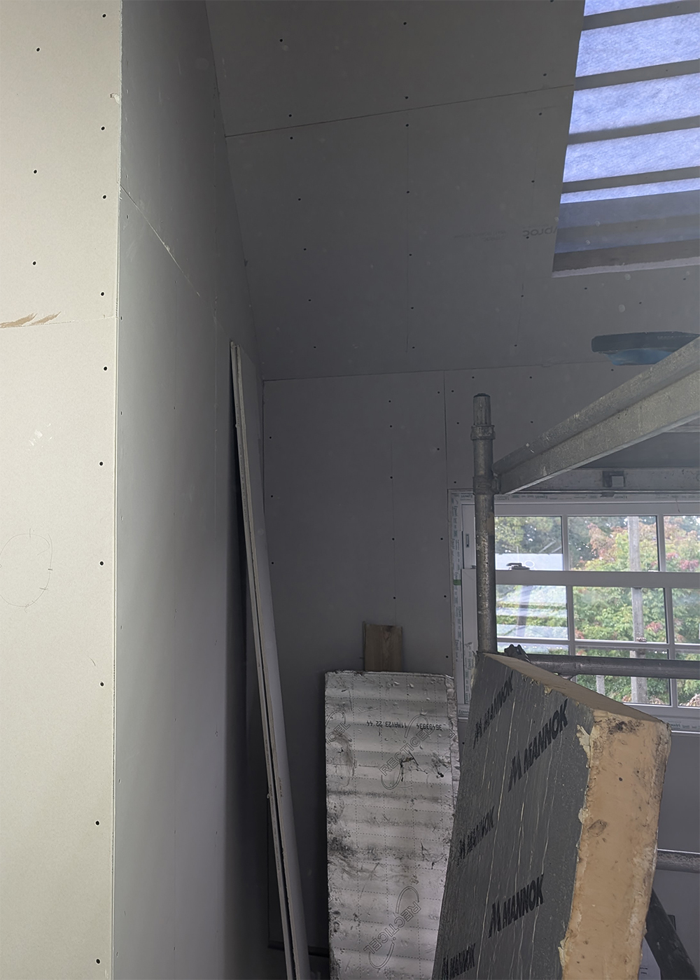 A photo of the en suite bath area being built.