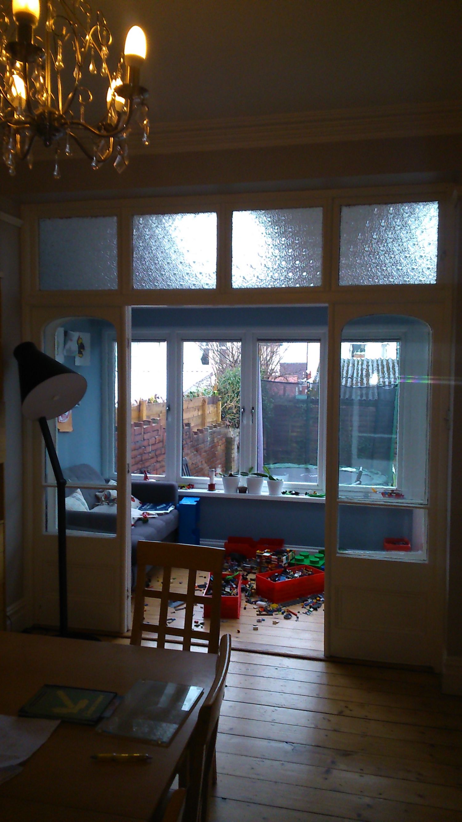 The room before had internal doors leading to the conservatory.